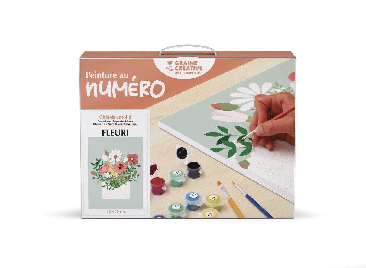 Kit Peinture - Enveloppe Fleurie