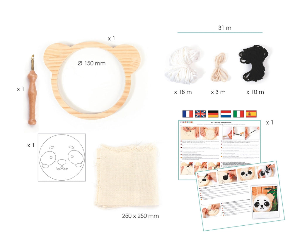 Kit Punch Needle - Panda